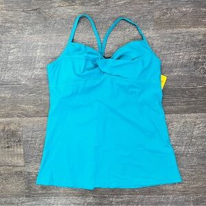 NWT Rene teal blue athletic tank top shirt size large L B164